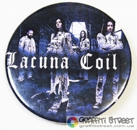 Lacuna Coil - Band (Значок) ― купити футболку в Україні, замовити футболку поштою, ціни, опис, фото футболок, купити кухлі, бейсболки, весна, кружки, рюкзаки, гаманці, літо, бандани, шкіряні вироби, осінь, джинси, кросівки, куртки, шорти, шапки, батніки, шкарпетки, зима, білизна, майки, сорочки, сумки, молодіжні аксесуари, вуличний стиль кежуал стайл | Інтернет-магазин футболок та іншого молодіжного одягу - GRAFFITI STREET - GraffitiStreet.Com.Ua