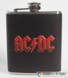 AC/DC - Logo Leather Lightning - Hip Flask (Кишенькова фляга) (Official Merchandise)