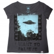 I Want To Believe (Gray Women T-Shirt)