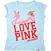 Pink Panther: blue (Жіноча Футболка) ― купити футболку в Україні, замовити футболку поштою, ціни, опис, фото футболок, купити кухлі, бейсболки, весна, кружки, рюкзаки, гаманці, літо, бандани, шкіряні вироби, осінь, джинси, кросівки, куртки, шорти, шапки, батніки, шкарпетки, зима, білизна, майки, сорочки, сумки, молодіжні аксесуари, вуличний стиль кежуал стайл | Інтернет-магазин футболок та іншого молодіжного одягу - GRAFFITI STREET - GraffitiStreet.Com.Ua
