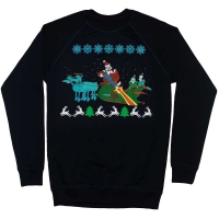 Santa (Dark Blue Sweatshirt) ― buy t-shirt in Ukraine, order a t-shirt by post, prices, description, photo t-shirts, mugs buy, bags, wallets, summer, bandanas, leather, autumn, jeans, shoes, jackets, shorts, hats, socks, winter, clothes, shirts, handbags, accessories youth, street style casual  | Online t-shirts shop and other clothes for youth - GRAFFITI STREET - GraffitiStreet.Com.Ua