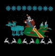 Santa (Темно-Синя Футболка)