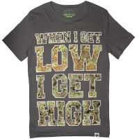 When I Get Low I Get High (Gray T-Shirt) ― buy t-shirt in Ukraine, order a t-shirt by post, prices, description, photo t-shirts, mugs buy, bags, wallets, summer, bandanas, leather, autumn, jeans, shoes, jackets, shorts, hats, socks, winter, clothes, shirts, handbags, accessories youth, street style casual  | Online t-shirts shop and other clothes for youth - GRAFFITI STREET - GraffitiStreet.Com.Ua